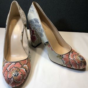 Nine West Leroux Gorgeous Jacquard Floral Heel 4”